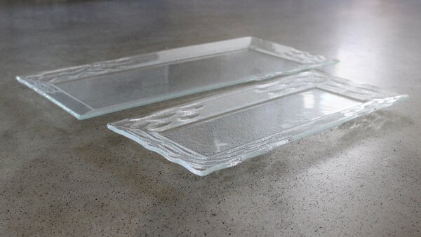 BDK-GLASS Skleněný tác zámecký - extra čirý Rozměr: 38x18cm