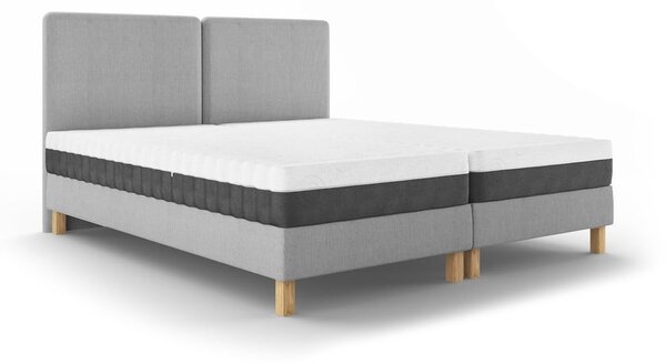 Světle šedá dvoulůžková postel Mazzini Beds Lotus, 180 x 200 cm