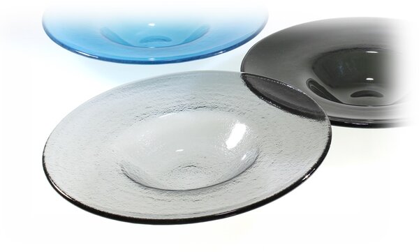 BDK-GLASS Skleněná mísa PASTA 29cm - šedá