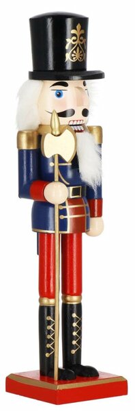 Louskáček - Voják s halapartnou 38cm modrý, vánoční dekorace