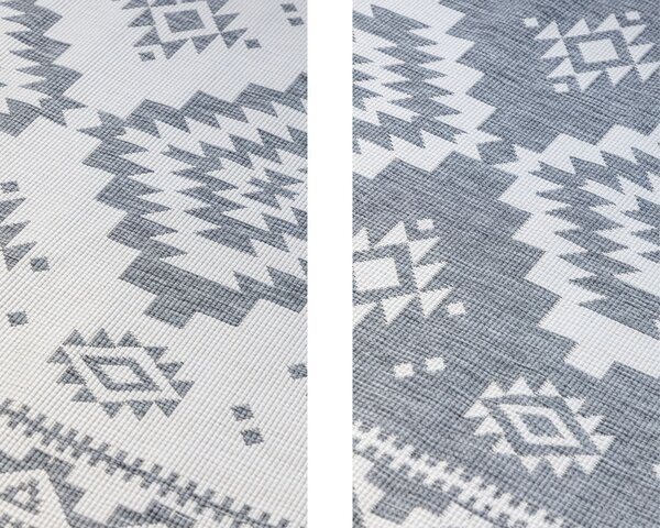ELLE Decoration, Kusový koberec Gemini 106018 Silver z kolekce Elle – na ven i na doma, 120x170, šedá, chodba / předsíň