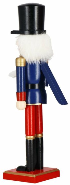 Louskáček - Voják s halapartnou 38cm modrý, vánoční dekorace
