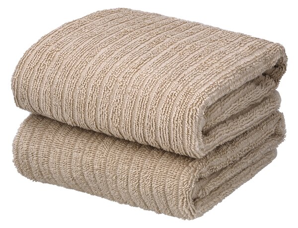 Livarno® Froté ručník, 50 x 100 cm, 2 kusy (béžová) (100396100002)