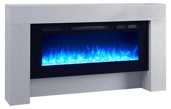 Elektrický krb BALDERIA Zeus – topný výkon až 2000 W, vzhled betonu