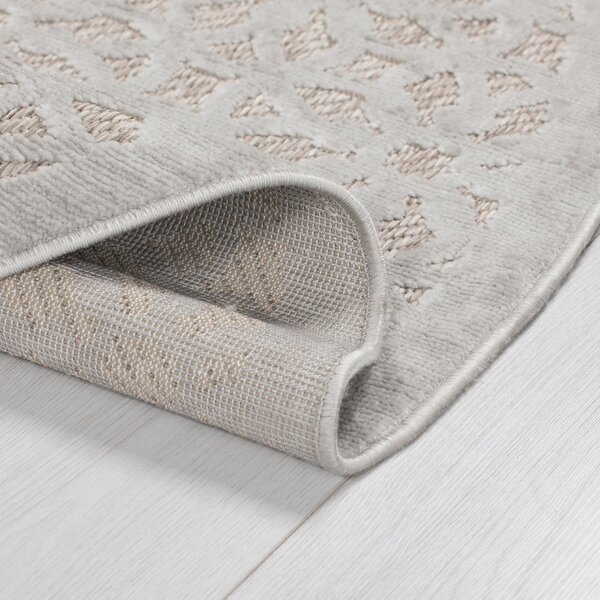 Flair Rugs, Kusový koberec Piatto Argento Silver – na ven i na doma, 80x150, šedá, chodba / předsíň