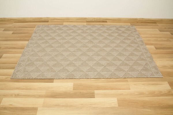 Balta Kusový koberec sisalový oboustranný Brussels 205740/10610 Geometrický béžový krémový Rozměr: 140x200 cm