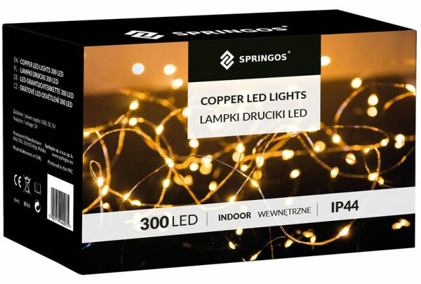 LED Nano světelný závěs - 3x3m, 300LED, 8 funkcí, ovladač, USB, IP44, multicolor