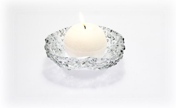 BDK-GLASS Skleněná mistička SPRINKLES šedá - 12cm