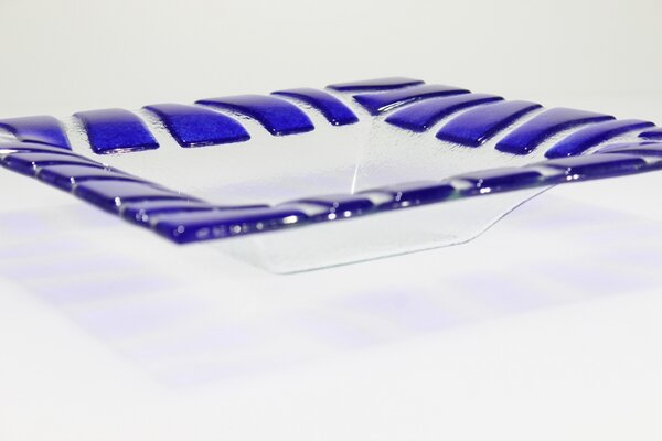 BDK-GLASS Hluboká mísa SAFARI 29x29cm - modrá