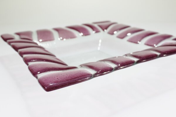BDK-GLASS Hluboká mísa SAFARI 29x29cm - růžová