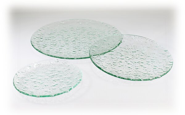 BDK-GLASS Kulaté skleněné talíře NATURE MOON Průměr: 21cm