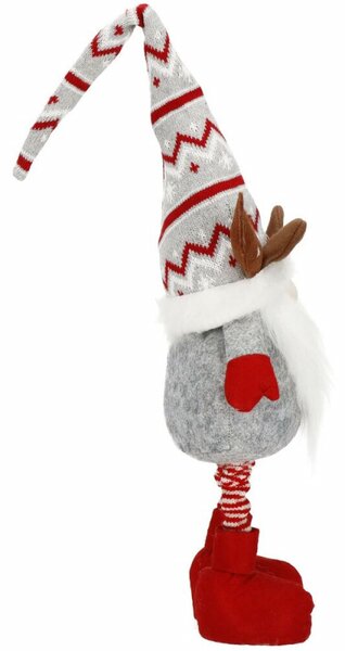 Skřítek GNOM s hnědými parohy - výška 60-80cm, vánoční dekorace