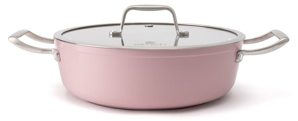Elmich Nepřilnavá keramická hluboká pánev Zen Ø 28 cm - růžová