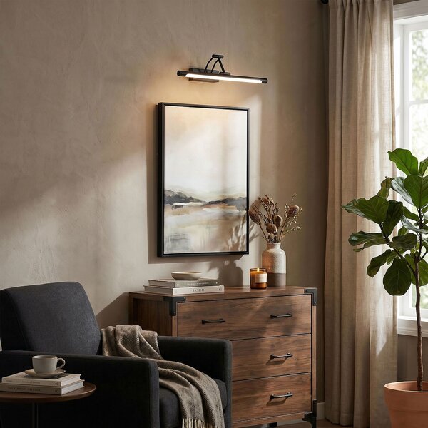 Toolight Rea, Koupelnové nástěnné LED svítidlo SWE025-1W 42cm Black, OSW-20124