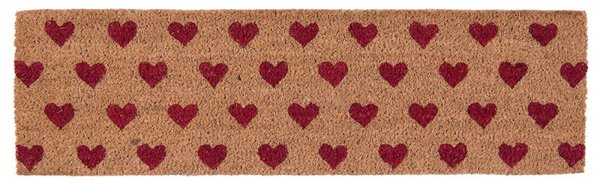 Kokosová rohožka Hearts – 75x22x2 cm