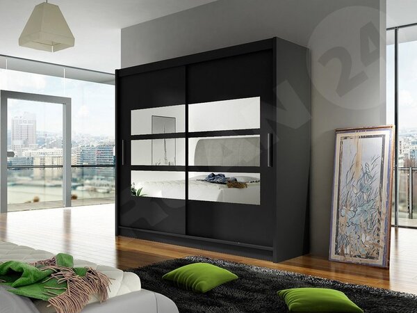 Skříň London III 180, Barva: černá 5902928050615