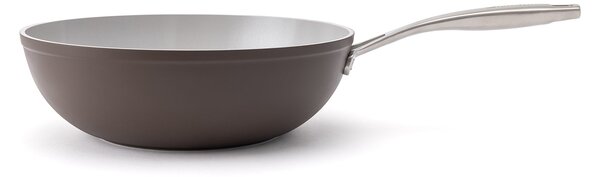 Elmich Nepřilnavá keramická pánev wok Zen Ø 28 cm - hnědá