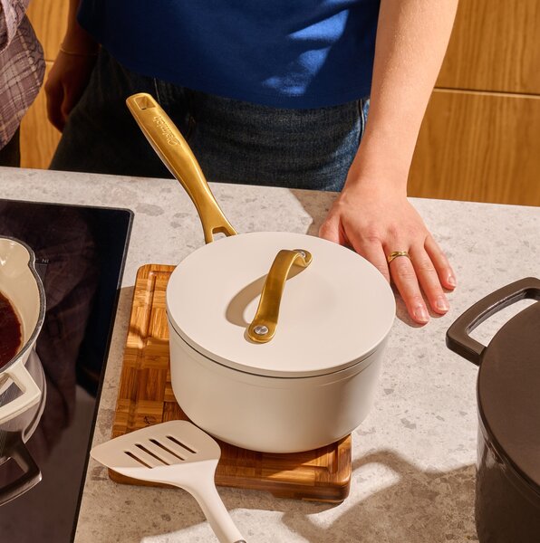 Elmich Nepřilnavý keramický rendlík Zen Ø 16 cm - krémově bílá