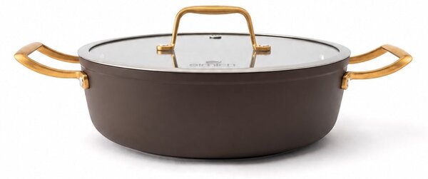 Elmich Nepřilnavá keramická hluboká pánev Zen Ø 28 cm - hnědo zlatá