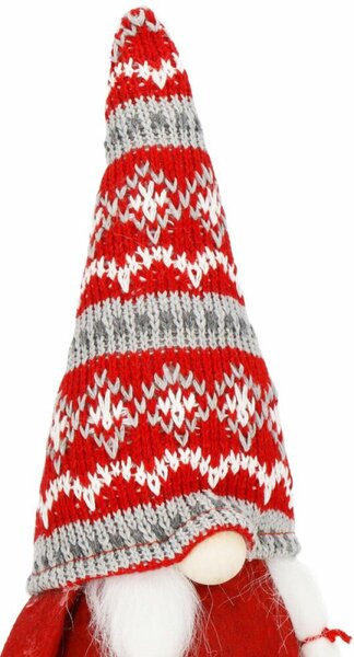 Skřítek GNOM s culíky 33cm, vánoční dekorace