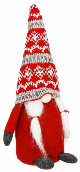 Skřítek GNOM s culíky 33cm, vánoční dekorace