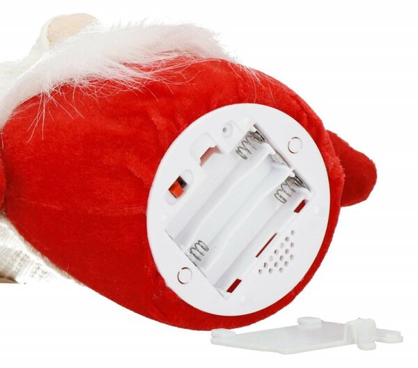 Skřítek GNOM s bílou čepicí svítící 35cm, vánoční dekorace