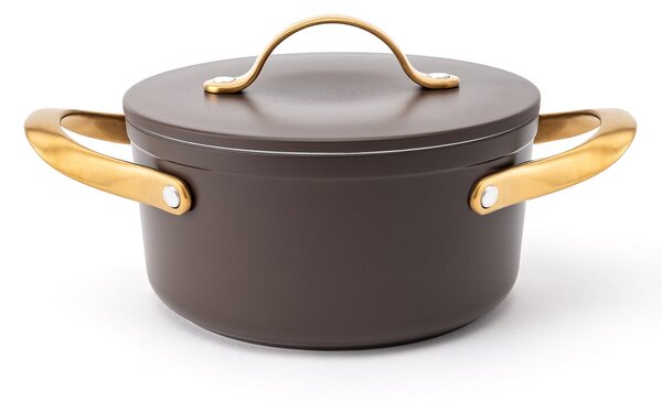 Elmich Nepřilnavý keramický hrnec Zen Ø 18 cm (2 l) - hnědo zlatá