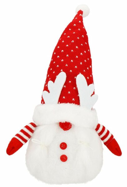 Skřítek GNOM s červenou čepicí svítící 36cm, vánoční dekorace
