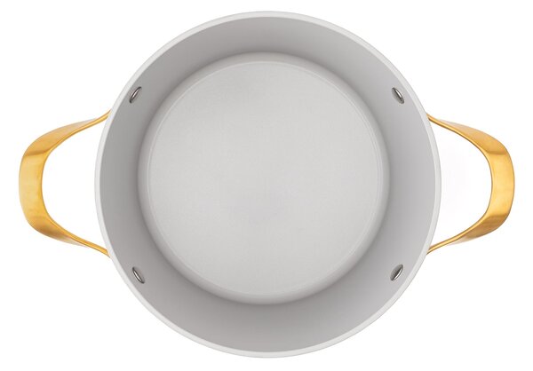 Elmich Nepřilnavý keramický hrnec Zen Ø 24 cm (5,5 l) - krémovo zlatá
