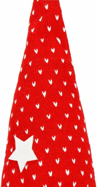 Skřítek GNOM s červenou čepicí svítící 33cm, vánoční dekorace