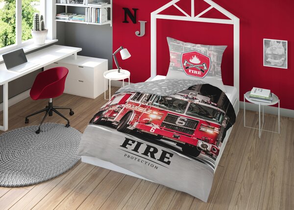 Povlečení pro mládež HASIČSKÉ AUTO 140x200