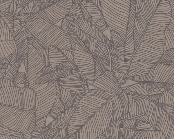 Vliesová tapeta na zeď Linen Style 36633-4 | 0,53 x 10,05 m | béžová, šedá, černá | A.S. Création