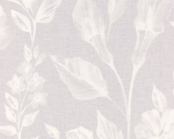 Vliesová tapeta na zeď Linen Style 36636-1 | 0,53 x 10,05 m | fialová, bílá | A.S. Création
