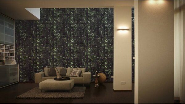 A.S. Création | Vliesová tapeta na zeď Il Decoro 2528-45 | 0,53 x 10,05 m | černá, metalická