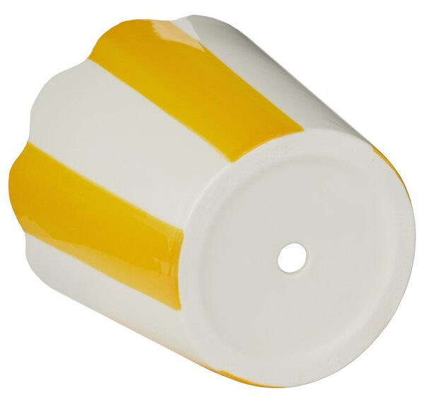 SUNDAE Květináč s miskou 16 cm - žlutá