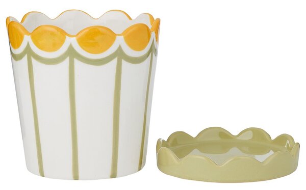 SUNDAE Květináč s miskou 13 cm - sv. zelená