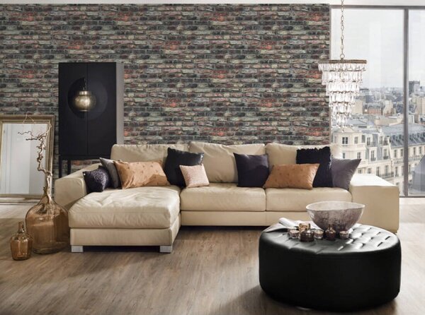 A.S. Création | Vliesová tapeta na zeď Il Decoro 36281-1 | 0,53 x 10,05 m | béžová, hnědá, oranžová