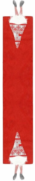 Vánoční ubrus 180x33,5 cm GNOM červený, vánoční dekorace