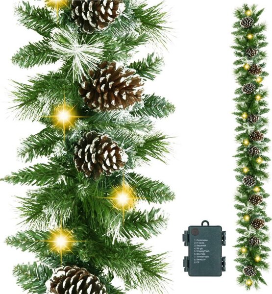 Vánoční řetěz LED Girlanda z větviček 2,8m SPRINGOS CA1287 zelený