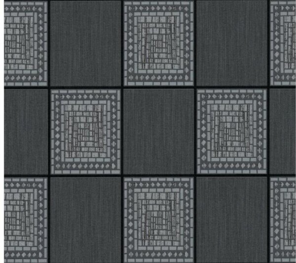 A.S. Création | Vinylová tapeta na zeď Il Decoro 93489-2 | 0,53 x 10,05 m | černá, šedá, metalická