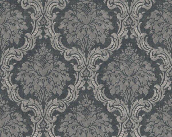 A.S. Création | Vliesová tapeta na zeď Paradise Garden 36716-6 | 0,53 x 10,05 m | šedá, černá