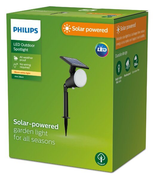 Jivix solární venkovní zemní LED svítidlo 1,4W 150lm 2700K IP44, černé