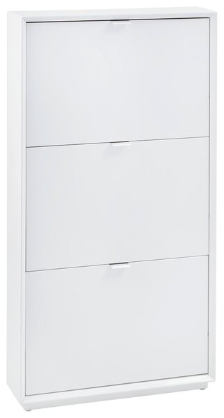 VYKLÁPĚCÍ BOTNÍK, bílá, barvy nerez oceli, 64,5/121,5/18 cm Xora - Výklopné botníky