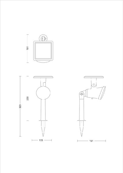 Jivix solární venkovní zemní LED svítidlo 1,4W 150lm 2700K IP44, černé