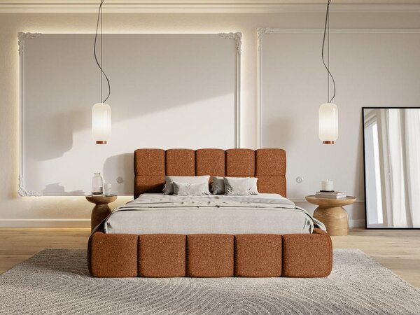 Manželská postel 180 cm Cirsten (s roštem) (měděná)