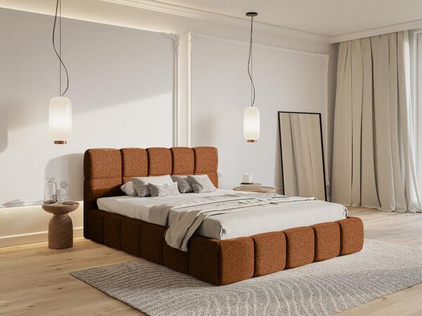 Manželská postel 180 cm Cirsten (s roštem) (měděná)