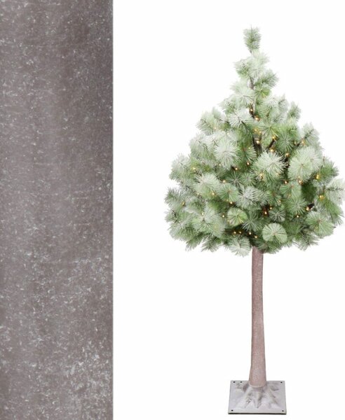 Umělý vánoční LED stromek Borovice - 150cm, 128LED, IP44, teplá bílá