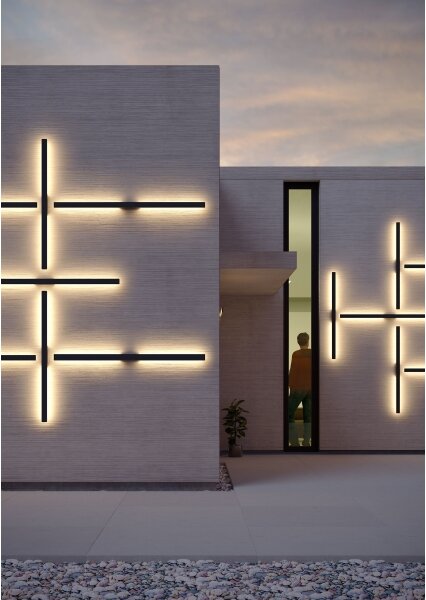 Redo 90625 -LED Venkovní nástěnné svítidlo REFLEXA LED/24W/230V 3000K IP54 černá
