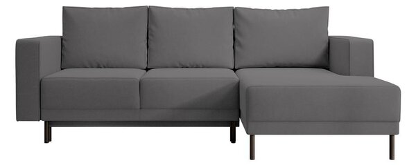 Rohová sedací souprava Rodriguez mini (P) (šedočerná světlejší + černá)