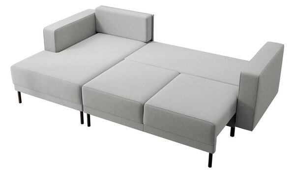 Rohová sedací souprava Rodriguez mini (L) (šedá + černá)